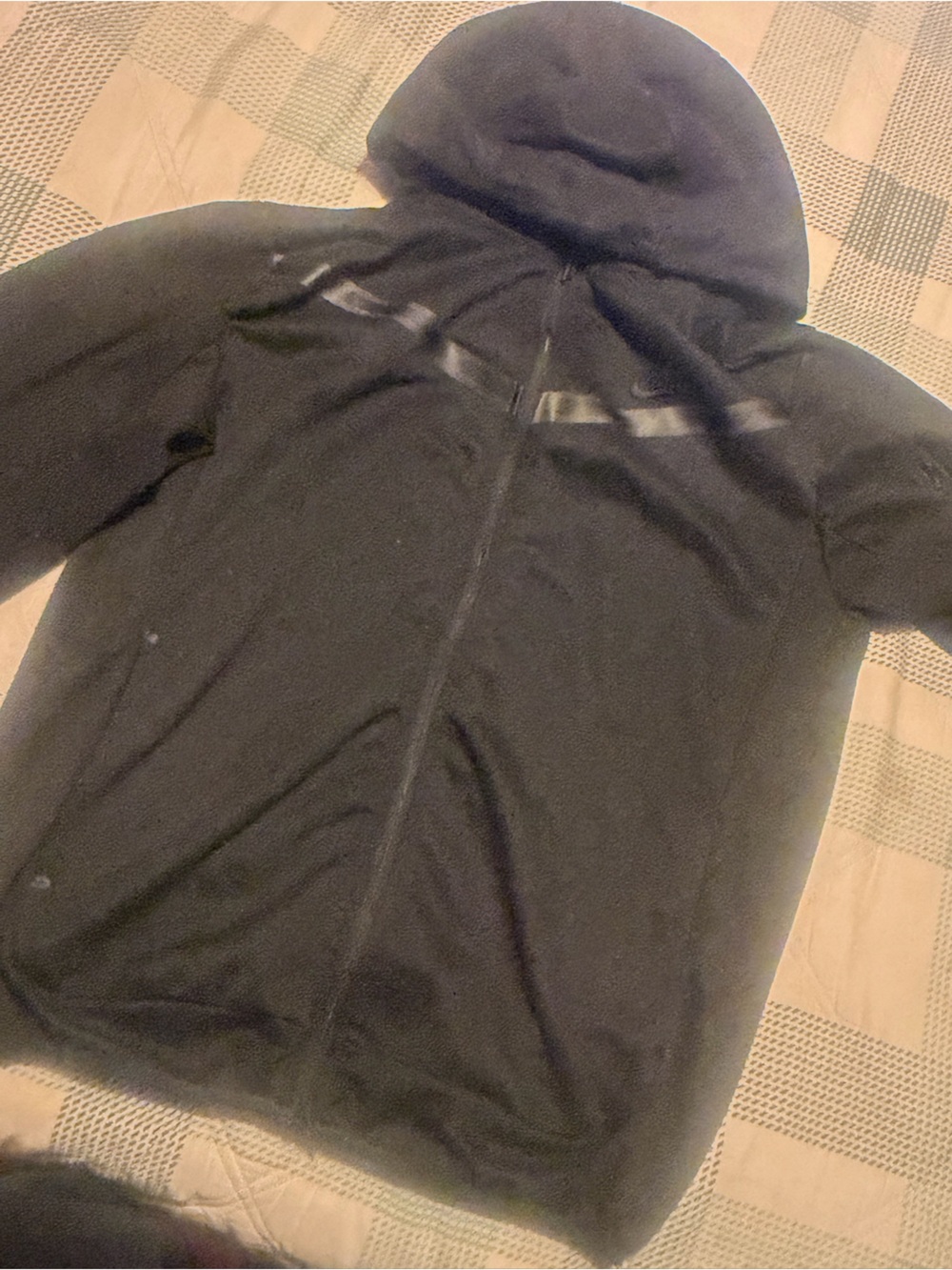 Men's Black Hooded Jacket - Lightweight Casual Zip-Up Nike